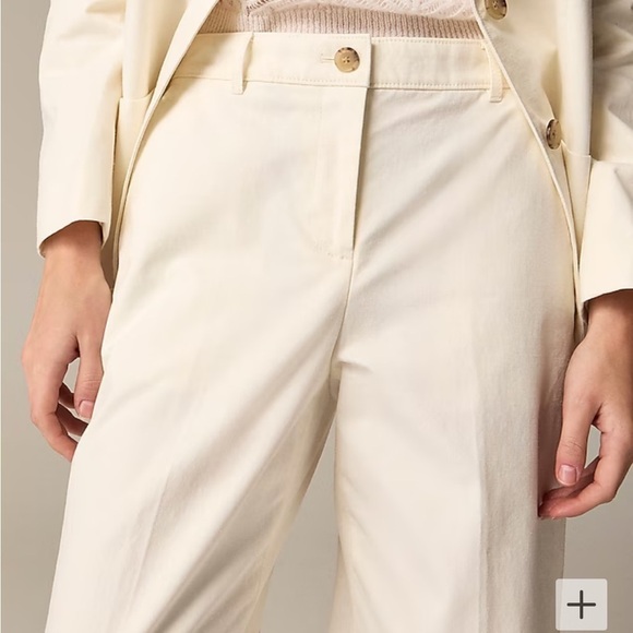 J crew Full-length wide-leg trouser in cotton blend - Picture 2 of 5